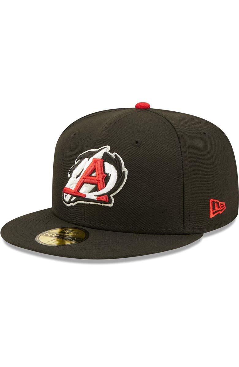 New Era Men's New Era Black Arkansas Travelers Authentic Collection Team Home 59FIFTY Fitted Hat, Main, color, 