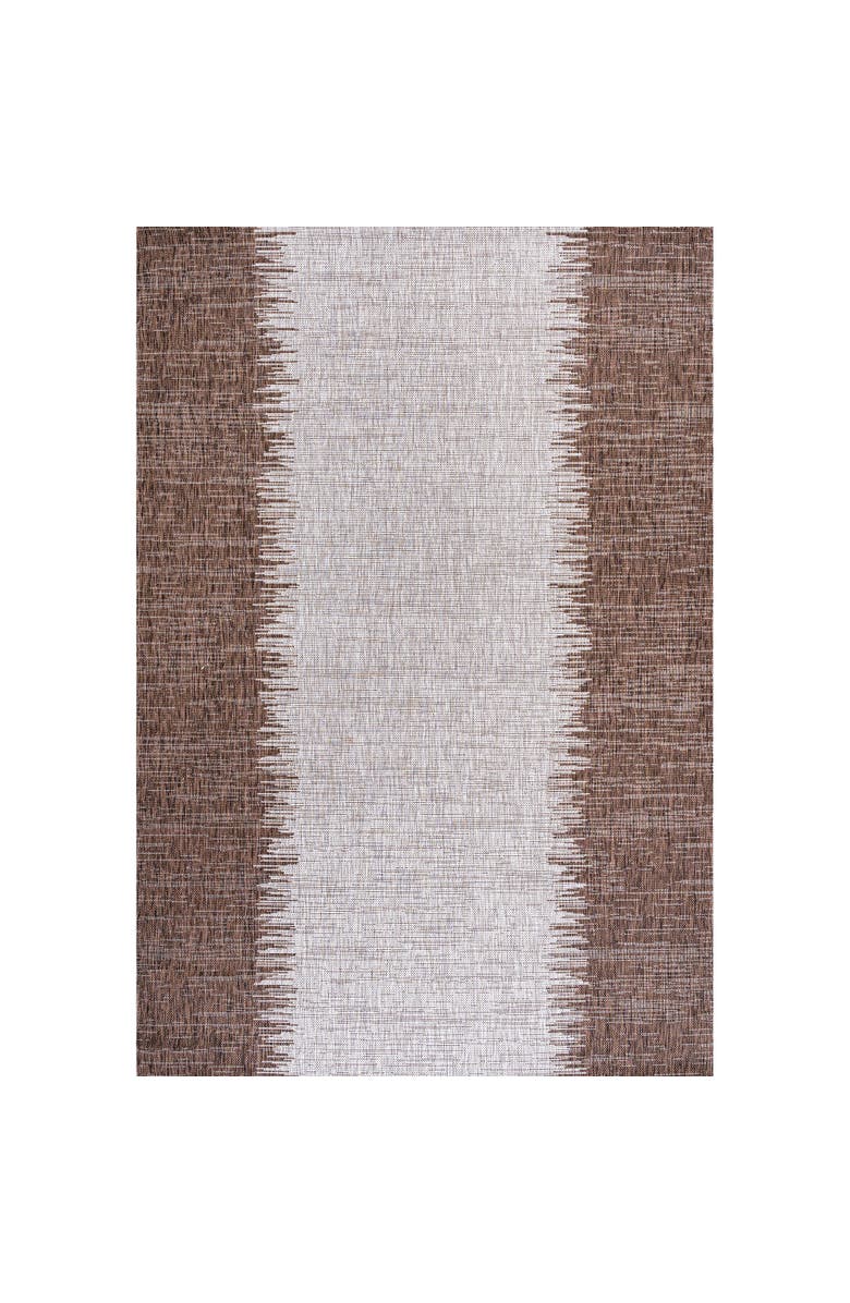 JONATHAN Y Tavira Modern Strie' Indoor/Outdoor Area Rug, Main, color, Brown/Beige