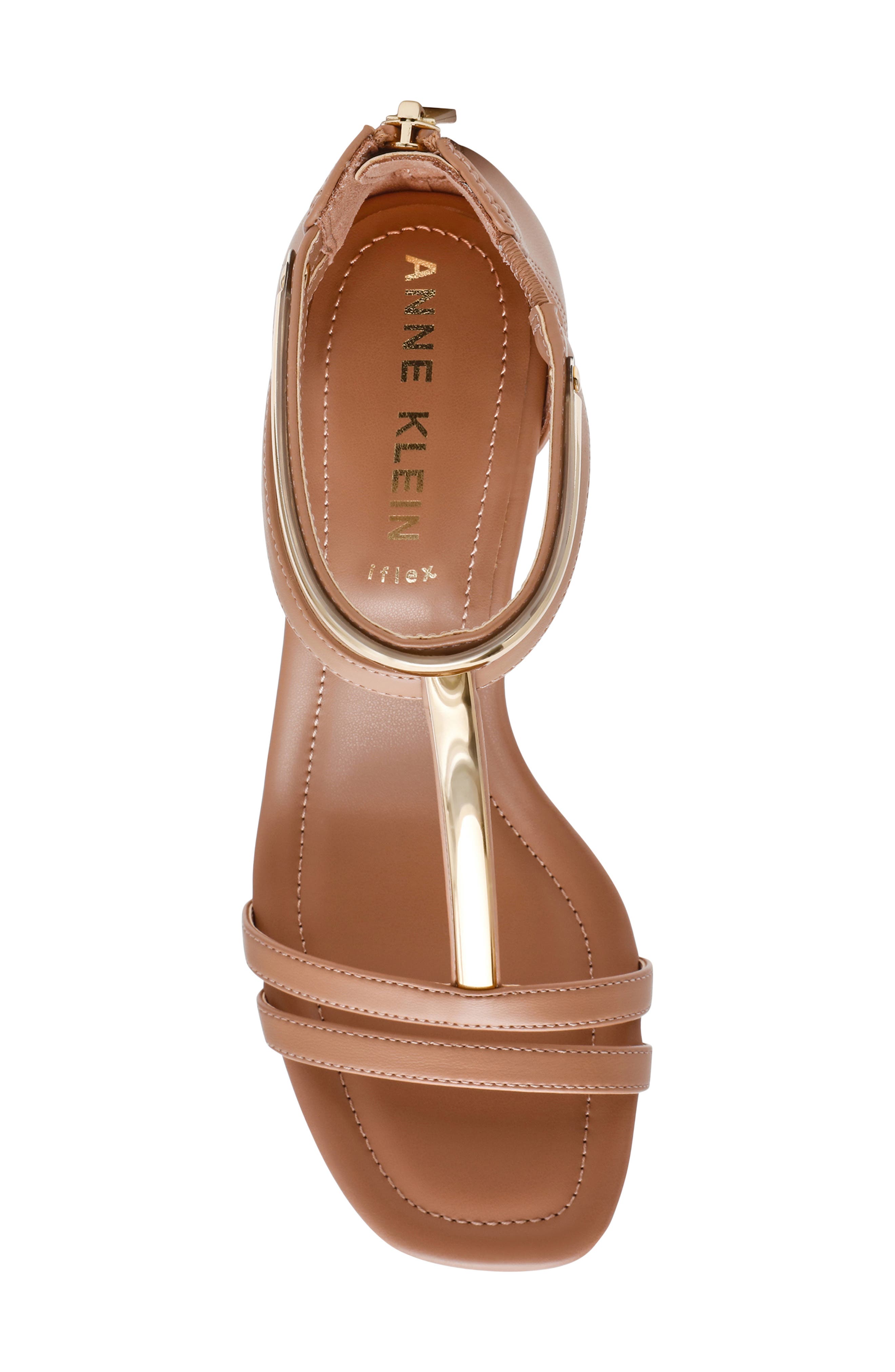 Anne Klein Juliet T-Strap Sandal, Alternate, color, Tan