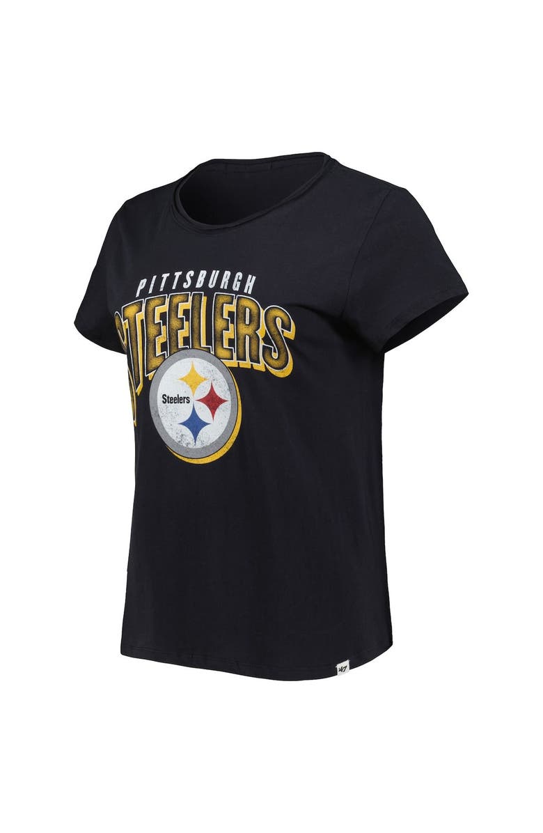 '47 Women's '47 Black Pittsburgh Steelers Treasure Frankie T-Shirt, Alternate, color, 