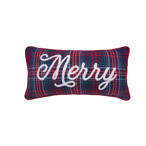 Plaid Typographical Decorative Throw Pillows