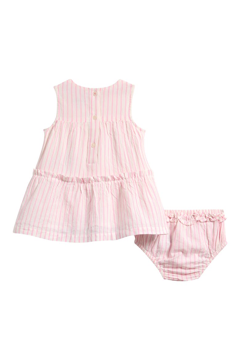Tiered Ruffle Cotton Dress, Alternate, color, PINK EMBROIDERED STRIPE