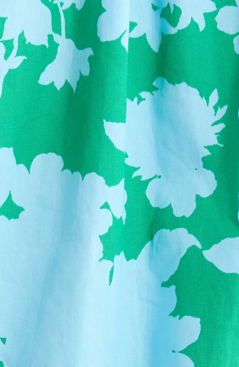 SUGARLIPS Riona Floral Sammi Cotton Button-Up Top, Alternate, color, Blue-Kelly