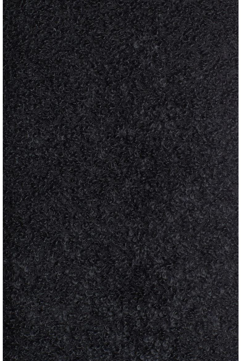 Leather Trim Alpaca Blend Vest, Alternate, color, BLACK