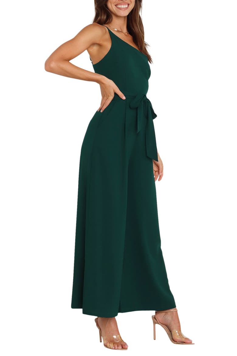 Leyton Asymmetric Jumpsuit, Alternate, color, EMERALD