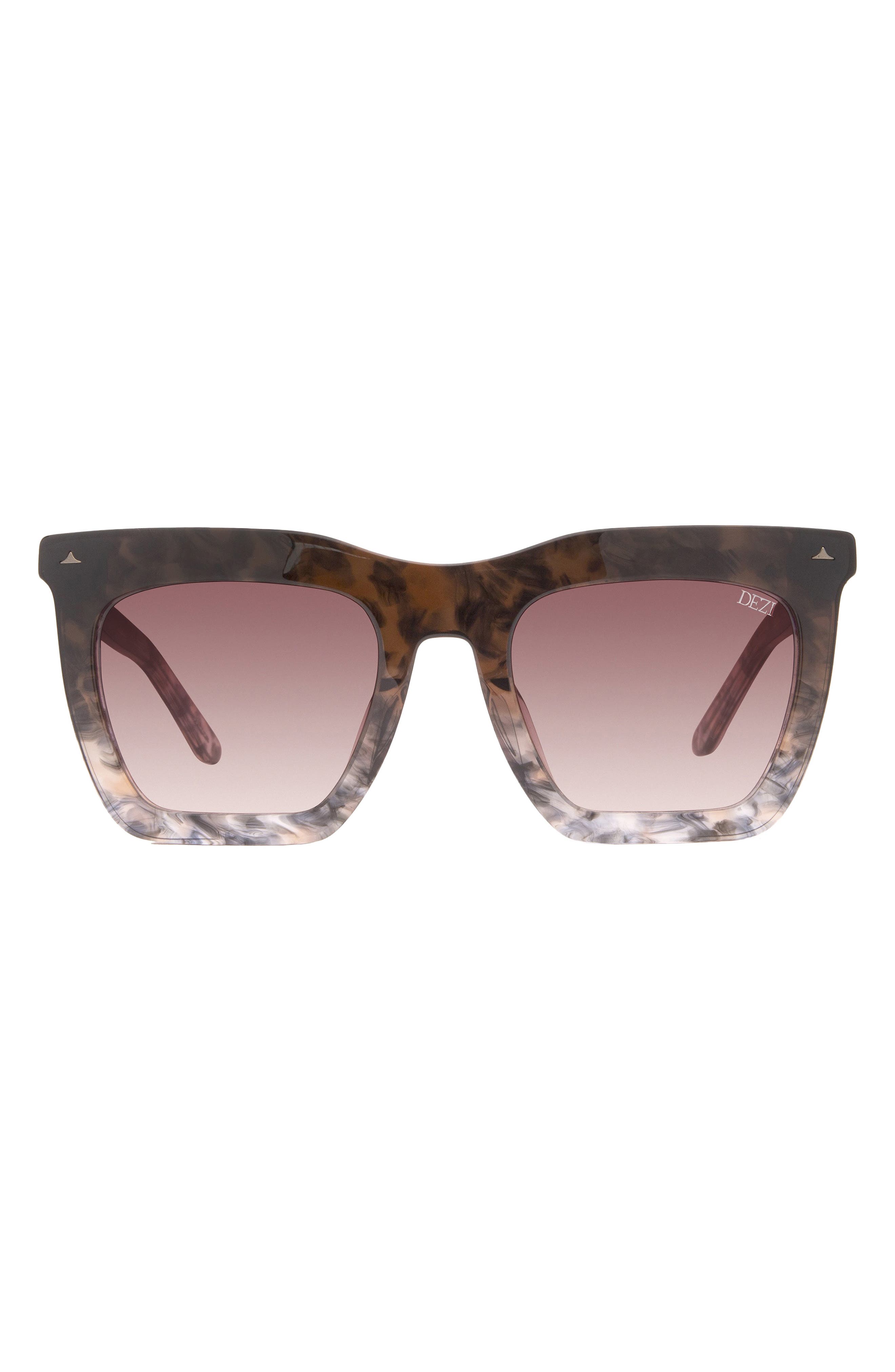 DEZI Fall Back 52mm Gradient Square Sunglasses