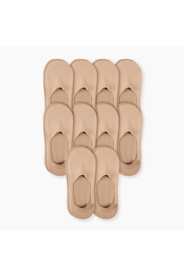 Unisex Cotton No Show Socks 10-Pack, Main, color, Almond Beige