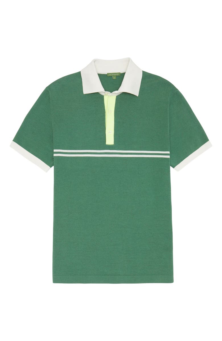 Sid Mashburn Rally Stripe Polo Sweater, Alternate, color, Ivy/ Chalk/ Yellow