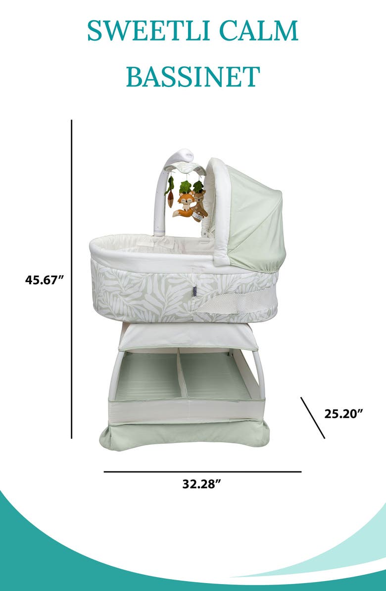 Little Partners TrüBliss<sup>™</sup> Sweetli Calm Bassinet, Alternate, color, Sage Fern Leaves