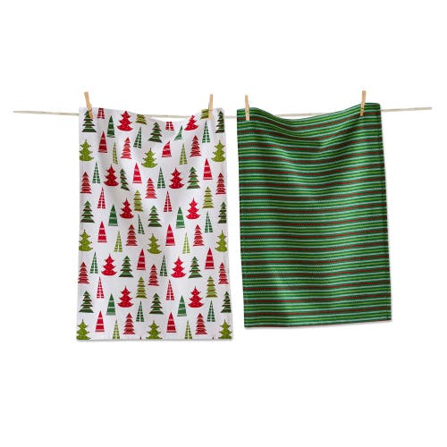 Tag Cheerful Tree Dishtowel Set In Multi