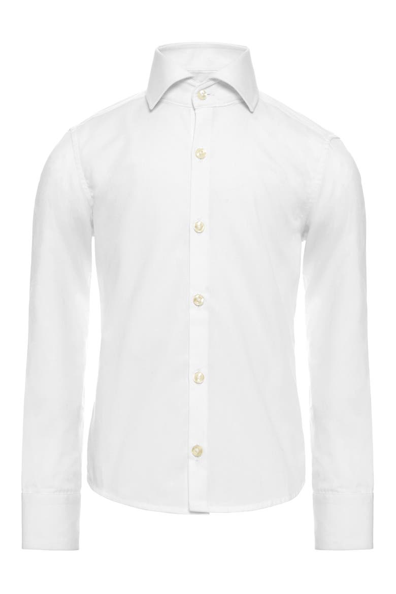 Kids' White Knight Dress Shirt, Main, color, WHITE