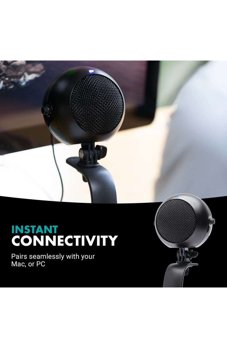 MOVO WebMic Desktop USB Microphone with Stand, Alternate, color, Black