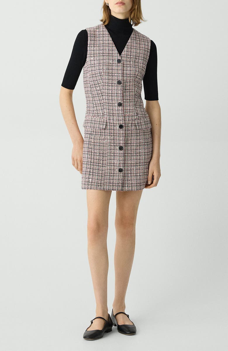 Theory Sleeveless Tweed Blazer Minidress, Main, color, 