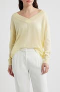DELUC Cefalonia Drop Shoulder Semisheer Cotton Blend Sweater