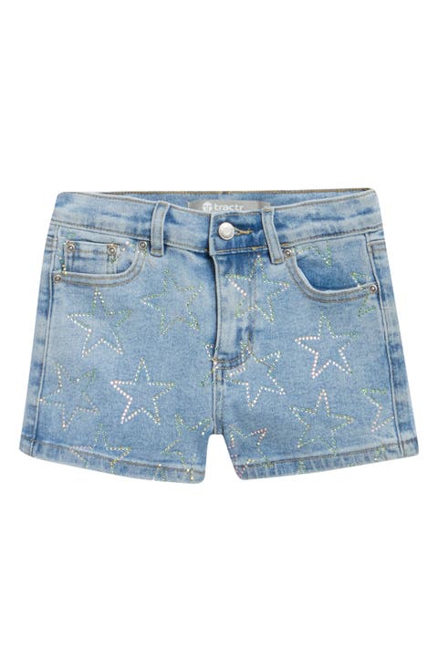 Kids' Star Bling Denim Shorts (Big Kid)