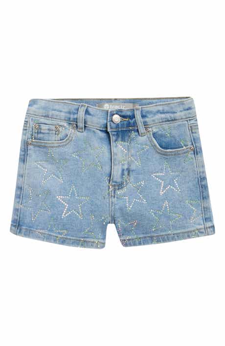 Tractr Kids' Star Bling Denim Shorts