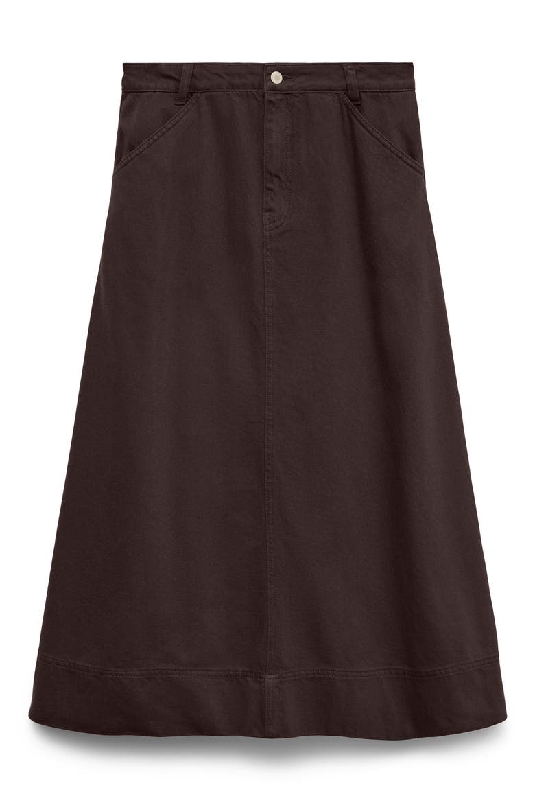 Filia Denim Skirt, Alternate, color, CHOCOLATE TORTE