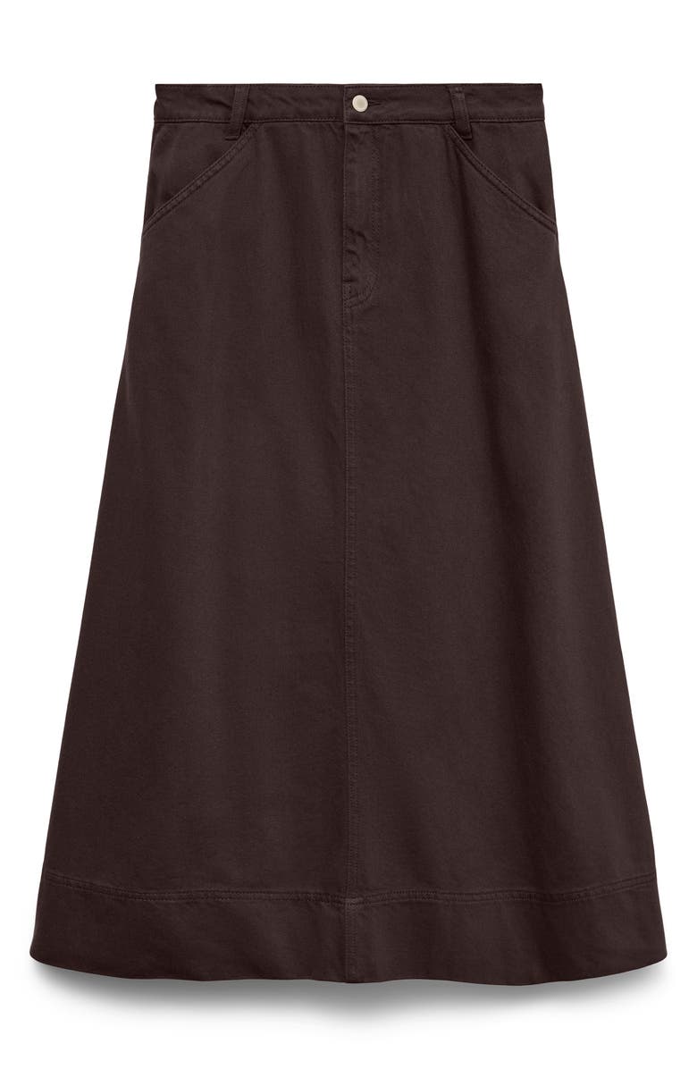 VERO MODA Filia Denim Skirt, Alternate, color, Chocolate Torte