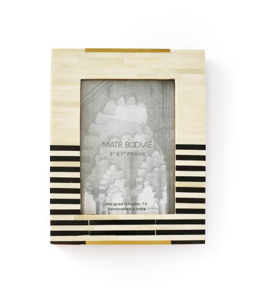 Matr Boomie Mukhendu Kaveri Bone Tile Frame In Black/white
