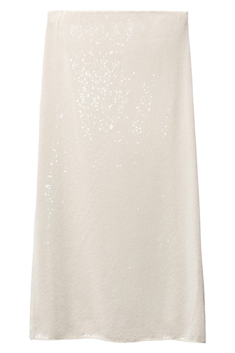 Sequin Pencil Skirt, Alternate, color, VANILLA