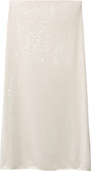 MANGO Sequin Pencil Skirt
