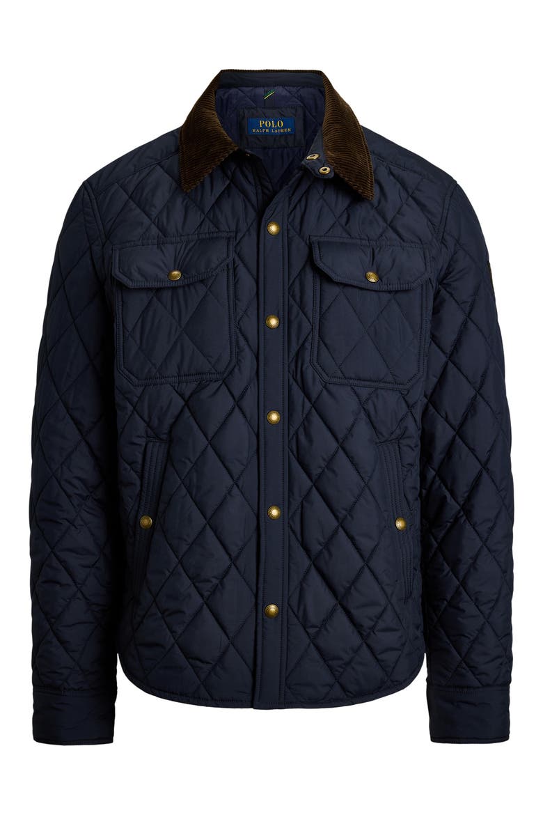 The Beaton Quilted Water-Repellent Shirt Jacket, Alternate, color, COLLEGE NAVY