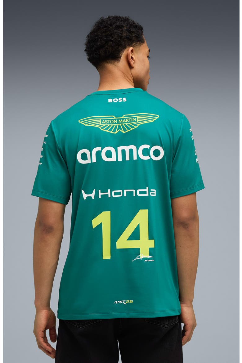 x AMF1 Fernando Alonso Replica Performance Graphic T-Shirt, Alternate, color, GREEN LUX