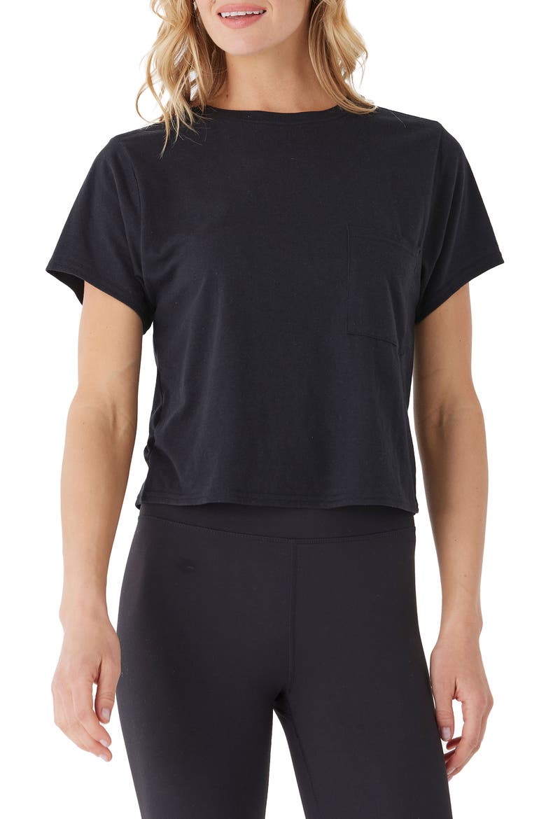 Shelbie Pocket T-Shirt, Main, color, BLACK