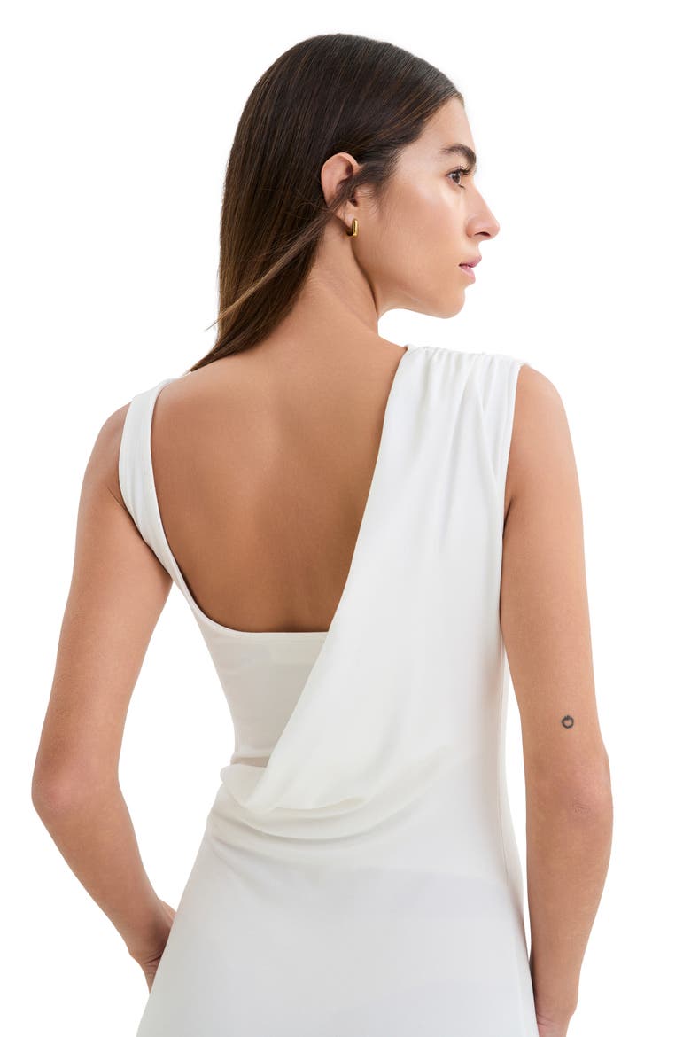 Laurel Sleeveless Stretch Jersey Gown, Alternate, color, OFF WHITE