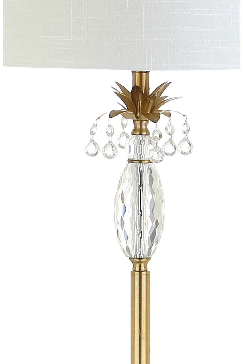 Adalyn Crystal / Metal LED Floor Lamp, Alternate, color, Clear/Brass Gold