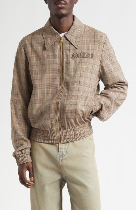 Check Wool Blouson Jacket