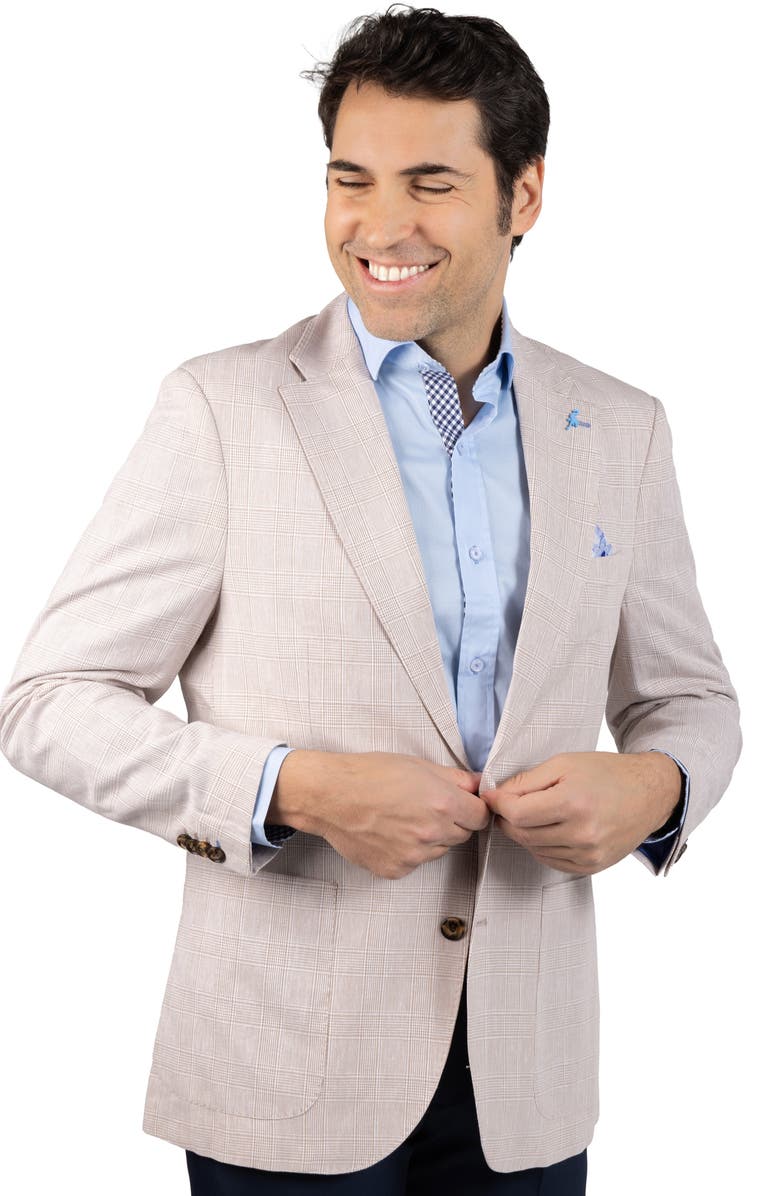 TailorByrd Check Sport Coat, Alternate, color, Khaki