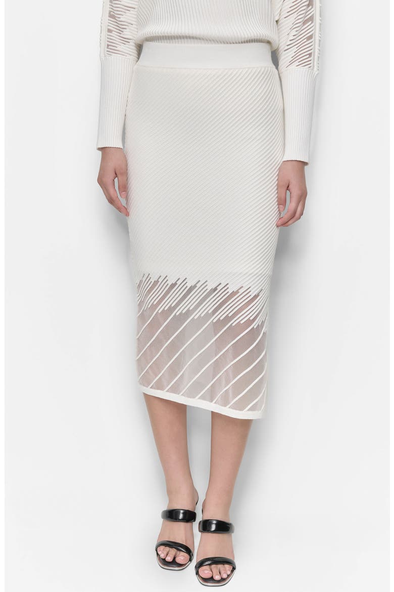 Illusion Rib Sweater Skirt, Main, color, IVORY