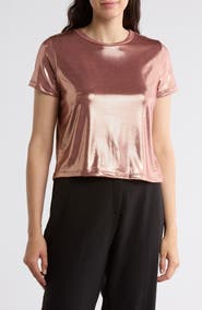Renee C Metallic Crewneck T-Shirt