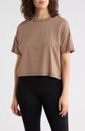 90 DEGREE BY REFLEX Stone Wash Boxy Crop T-Shirt