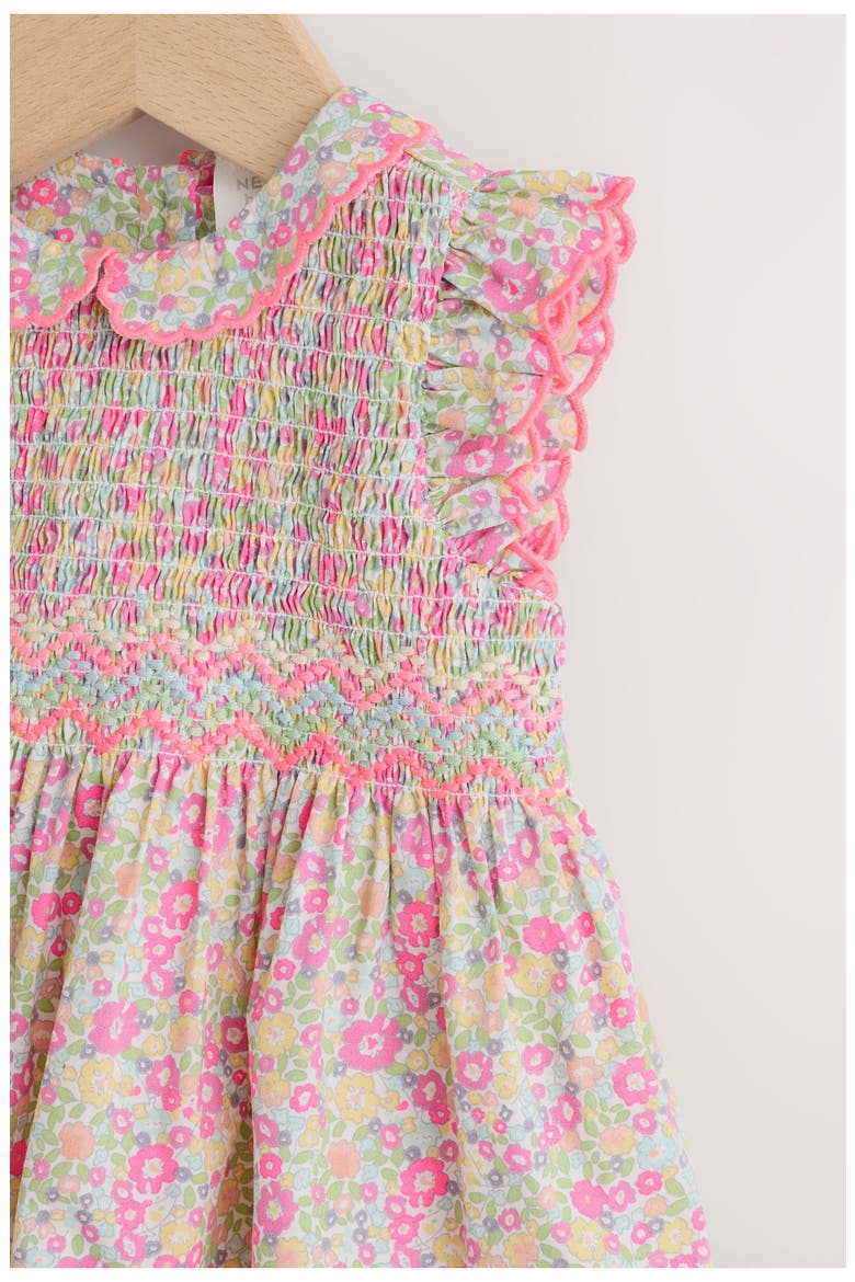 Ditsy Floral Print Sleeveless Dress, Alternate, color, PINK