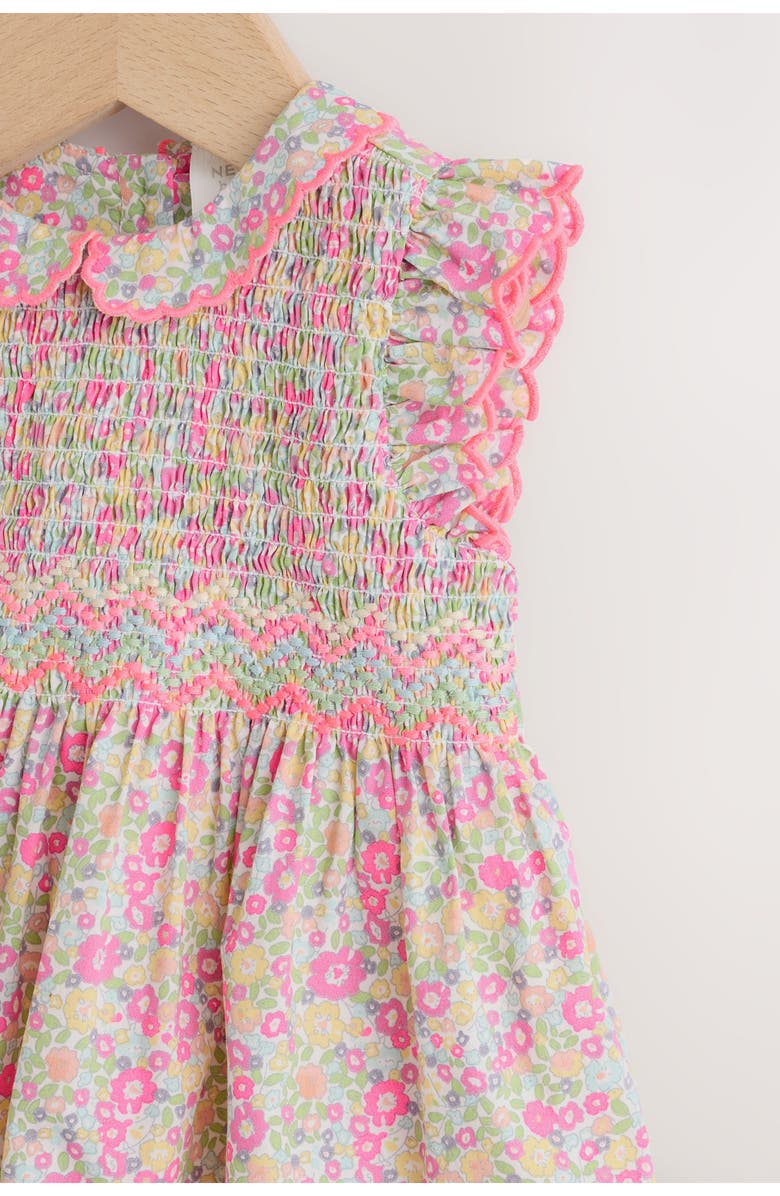 NEXT Ditsy Floral Print Sleeveless Dress, Alternate, color, Pink