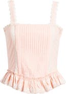 LoveShackFancy Skipper Lace Ruffle Tank