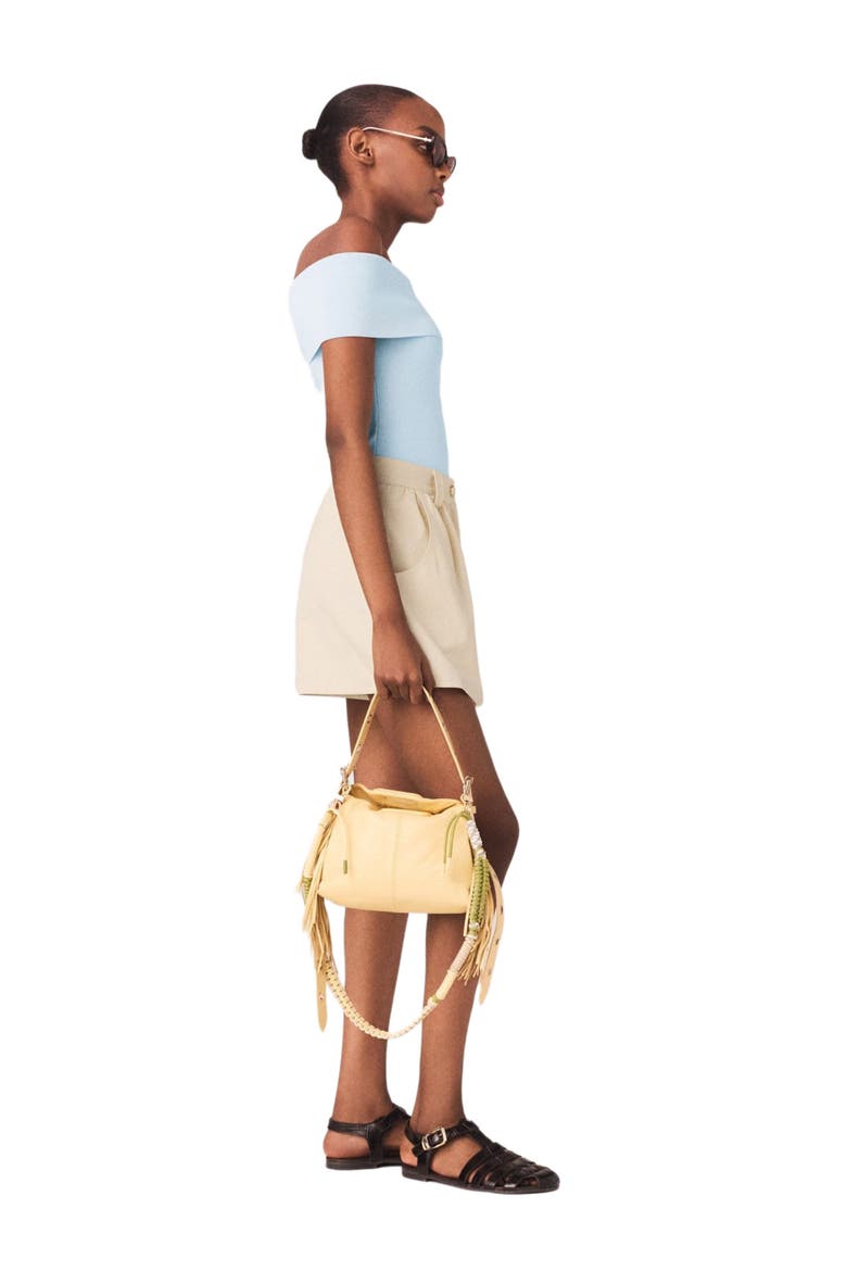 Cotton skort, Alternate, color, Ecru