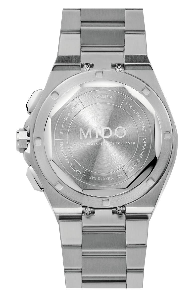 MIDO Multifort 8 Khaki One Crown Chronograph Automatic Bracelet Watch, 40mm, Alternate, color, Green