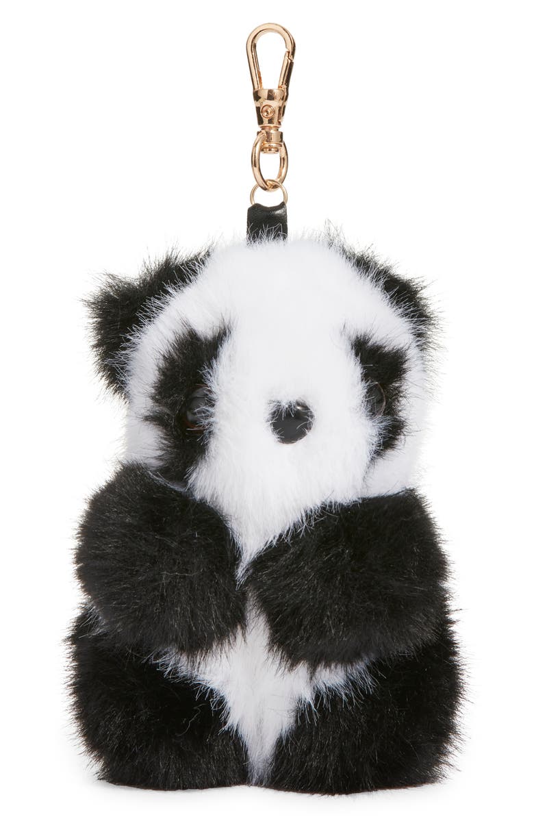 BP. Plush Panda Bag Charm, Main, color, Black Multi