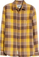 Schott NYC Two-Pocket Long Sleeve Flannel Button-Up Shirt