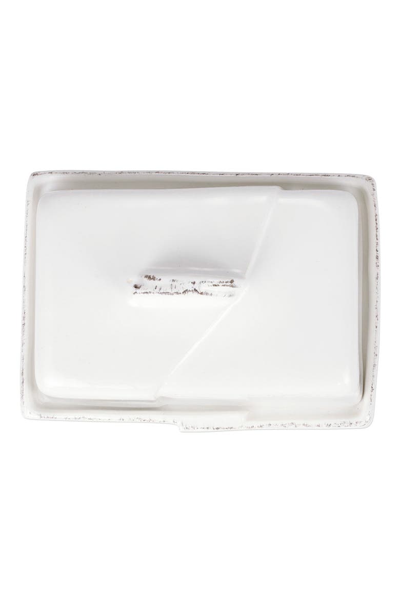 Lastra Butter Dish, Alternate, color, WHITE