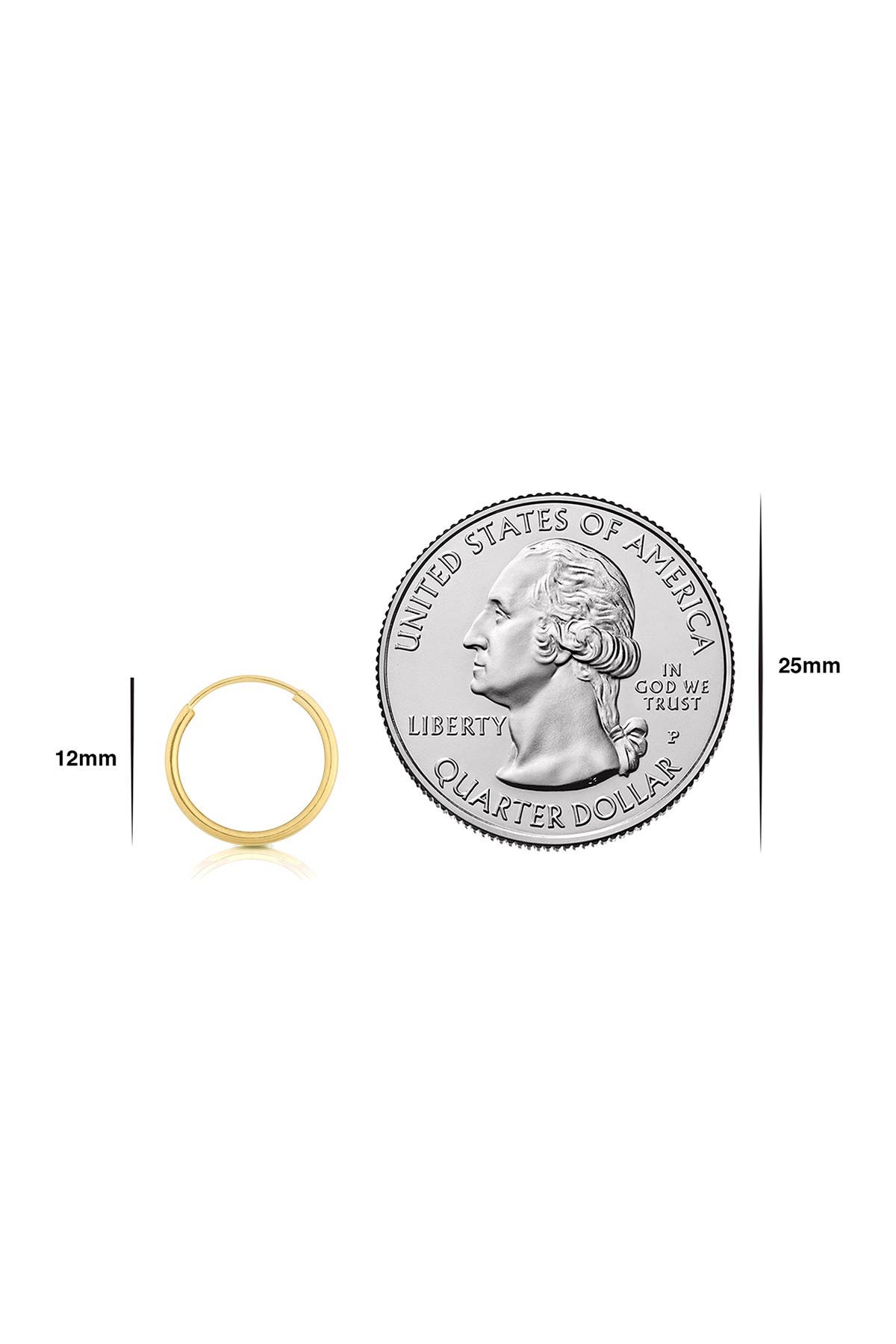 CENTRAL PARK 12mm Endless Hoop Earrings (Women) | Nordstromrack