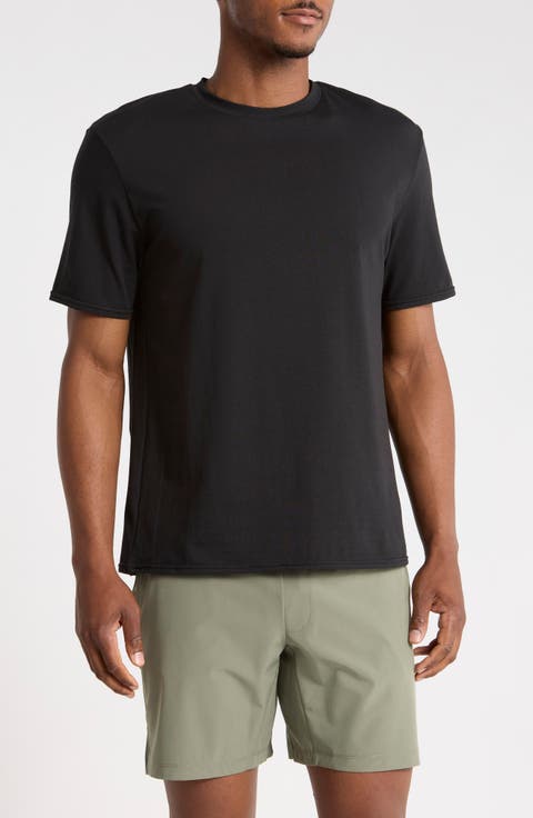 Crewneck Stretch Cotton T-Shirt