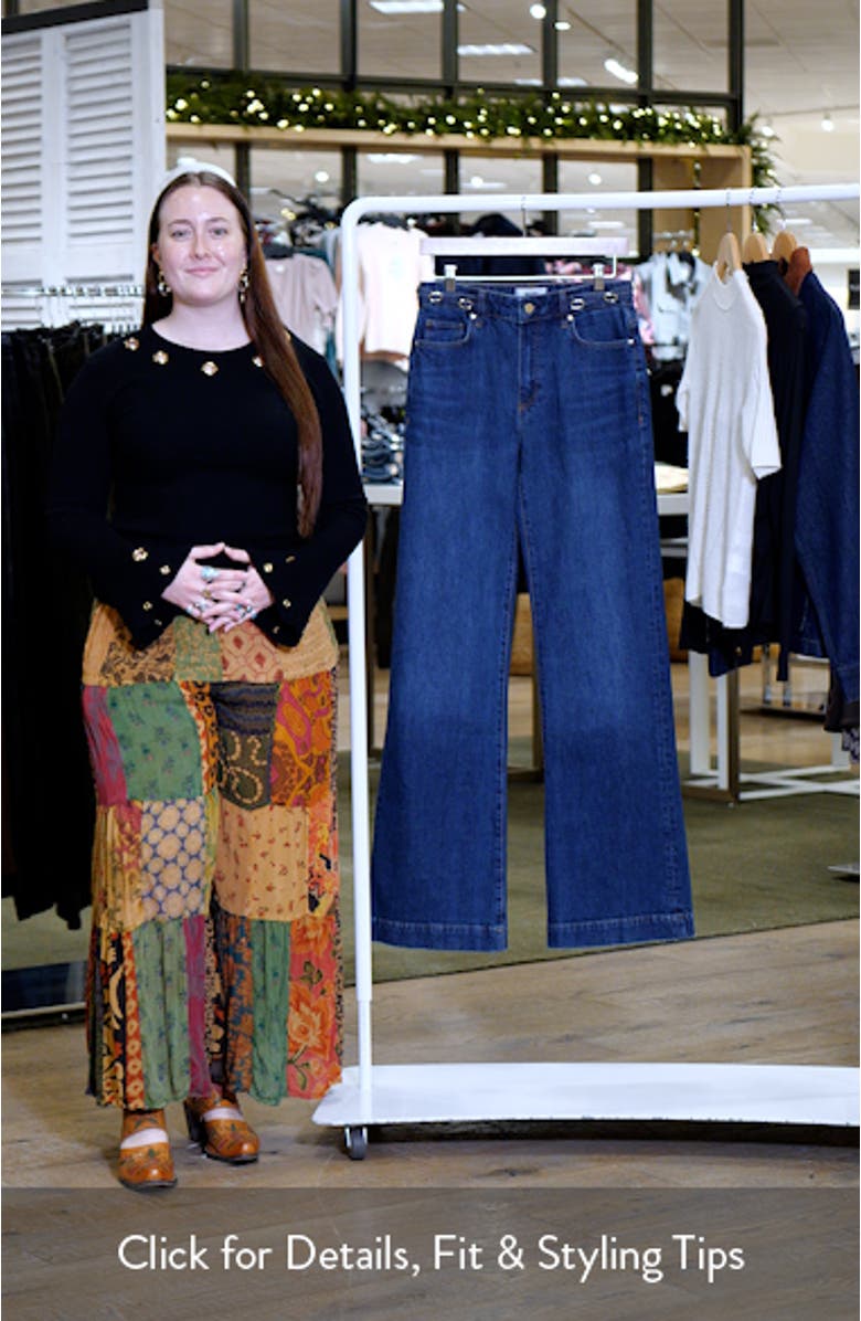 Leenah Waist Buckle Wide Leg Jeans, sales video thumbnail