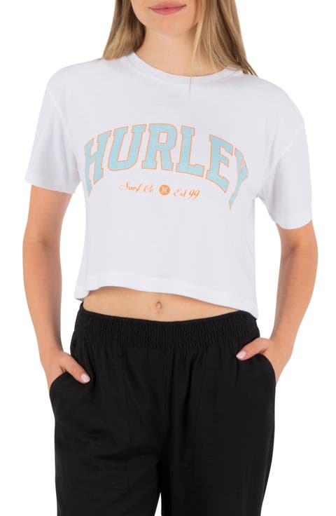 Surf Hooky Boxy Cropped Graphic Tee