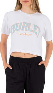 Hurley Surf Hooky Boxy Cropped Graphic Tee