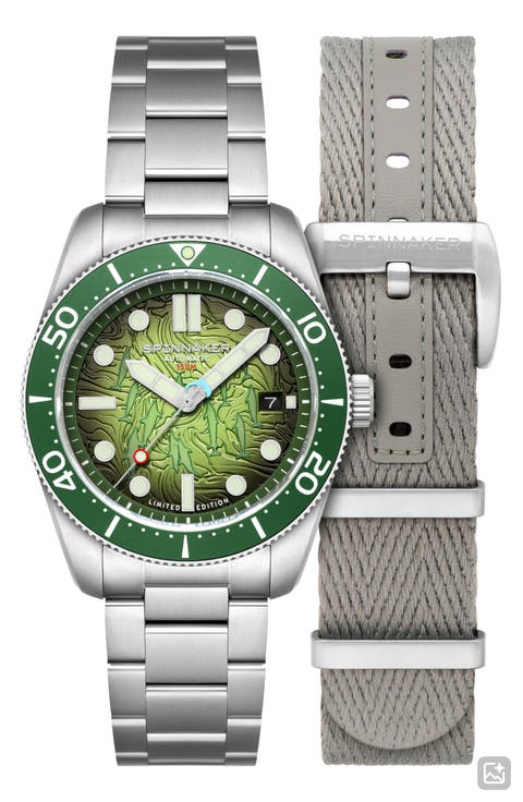 x Dolphin Project Croft Midsize Automatic Dolphin Cave Watch Set, 40mm