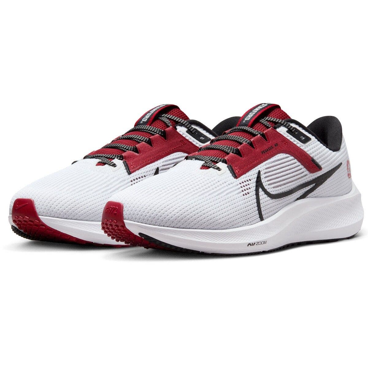 Nike Unisex Nike  White Stanford Cardinal Zoom Pegasus 40 Running Shoe, Main, color, White